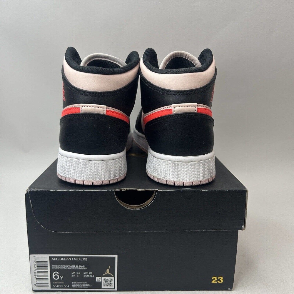 Nike Shoes Air Jordan 1 Retro Mid GS “Atmosphere/Pink Black” 2023 - Picture 4 of 5
